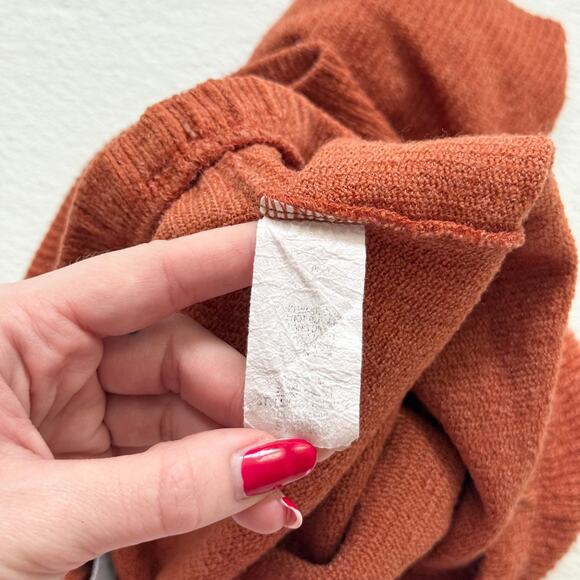 Y2K A Ellen Burnt Orange Rib Knit Biker Shorts, Size Small - Picture 5 of 6